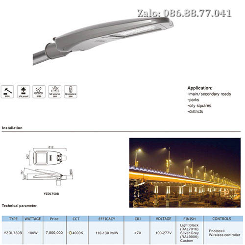 den-duong-led-yzdl750b