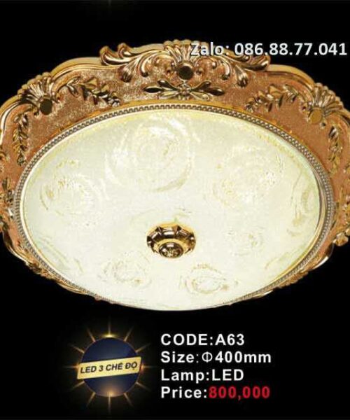 ĐÈN MÂM ỐP TRẦN LED A63