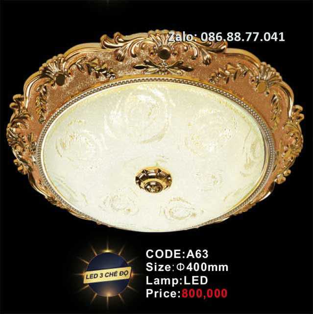 ĐÈN MÂM ỐP TRẦN LED A63