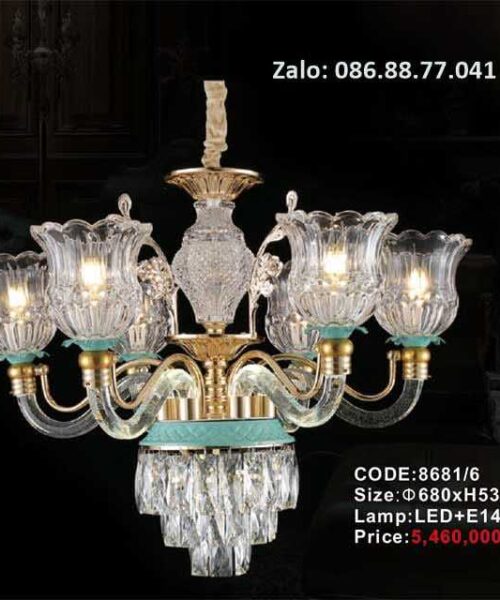 Đèn chùm pha lê nến 8681/6