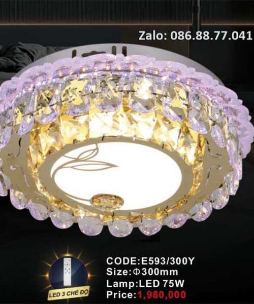 Đèn mâm pha lê vuông